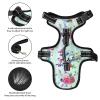 Naanle Watercolor Tropical Floral Dog Harness, Reflective Adjustable Mesh Vest view 3
