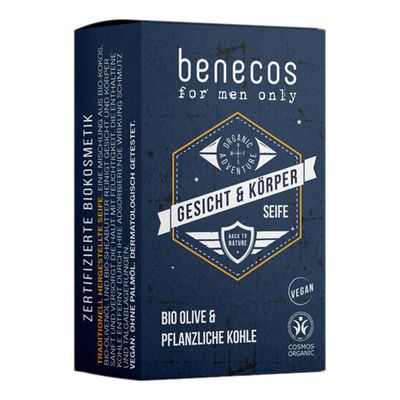 benecos for men only Face and Body Soap, 75 g (2)