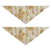 2-Pack Dog Bandanas with Snap Buttons, Triangle Pet Scarf Set, Gold Halo Rose Abstract Leaves view 1