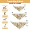 2-Pack Dog Bandanas with Snap Buttons, Triangle Pet Scarf Set, Gold Halo Rose Abstract Leaves view 3