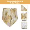 2-Pack Dog Bandanas with Snap Buttons, Triangle Pet Scarf Set, Gold Halo Rose Abstract Leaves view 4