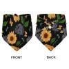2-Pack Milk Silk Dog Bandanas for Pets, Snap-Button Triangle Scarf Set for Small to Large Puppies, Dogs and Cats, Large Yellow Watercolor Pencil view 2