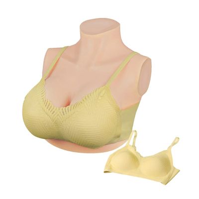 Peikey Silicone Breast Form, [Short Version], Lightweight Cotton-Filled, C Cup