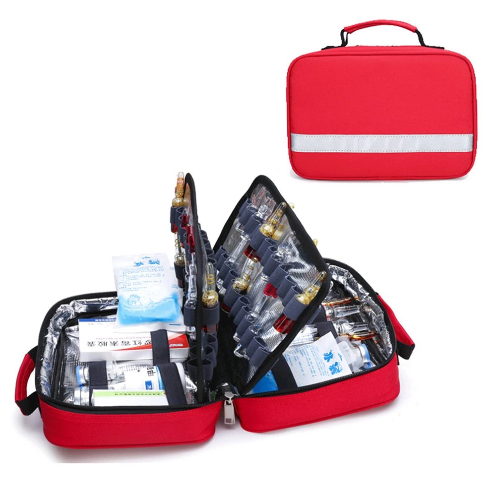 ETELIN Empty Medication Bag, Portable Insulated First Aid Bag