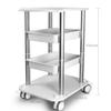 KUYT Mobile Cart, Silver Beauty Salon Cart with Braked Wheel, Hairdresser Tool Rolling Trolley, Storage Trolley view 2