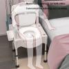 Height-Adjustable Portable Commode Chair for Adults and Seniors view 2