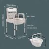 Height-Adjustable Portable Commode Chair for Adults and Seniors view 3
