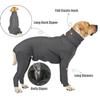 BT Bear Dog Recovery Suit, Postoperative Clothing for Abdominal Wounds or Skin Conditions, E-Collar Alternative, XXL Gray view 2