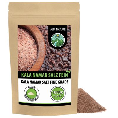 Alpi Nature Kala Namak Fine-Ground Salt 1 kg, Black Salt