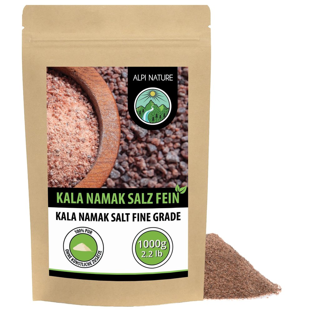 Alpi Nature Kala Namak Fine-Ground Salt 1 kg, Black Salt