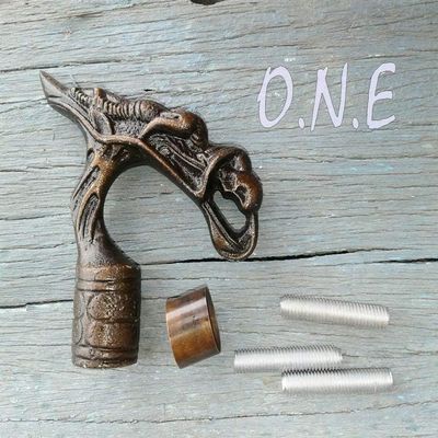 Riyex Dragon Head Vintage Antique Walking Stick Handle, Brown