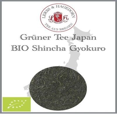 Lerbs & Hagedorn Organic Japanese Green Tea Shincha Gyokuro | Spinach-Seaweed Note, 1 kg (approx. 81 liters)