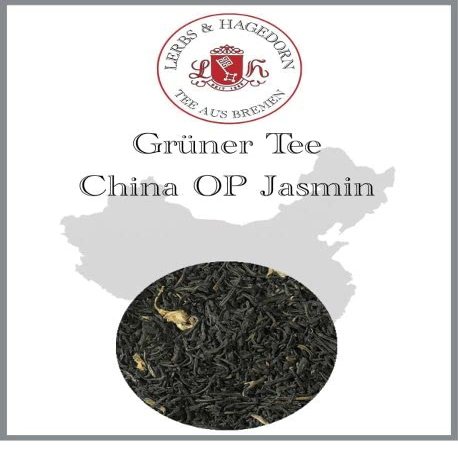 Lerbs & Hagedorn Green Tea China OP Jasmine | Delicate Jasmine Flavor, 1 kg (approx. 81 liters), Orange Pekoe