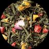 Lerbs & Hagedorn Sencha Green Tea Spring Tea, Fruity Vanilla, 1 kg (approx. 81 liters), with Pink and Yellow Rosebuds view 2