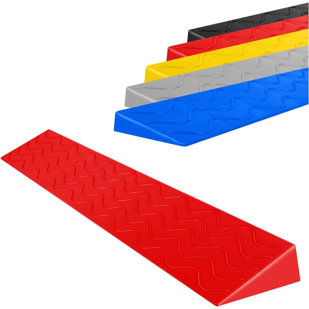 FUMANYI Plastic Threshold Ramp, Non-Slip Indoor Ramp, Red, 100 x 10 x 3 cm