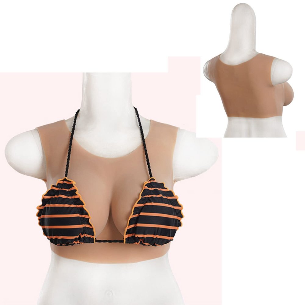 HUMNZR Silicone Breast Forms, Breast Prosthesis, Realistic Skin, Color 3#silkfloss-E