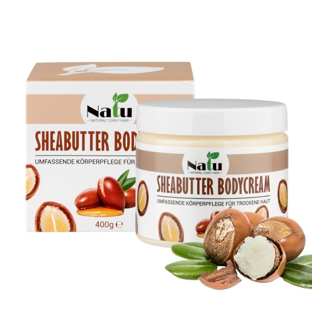 Natu Natural Curly Hair Shea Butter Body Cream 400 g with Jojoba & Arginine
