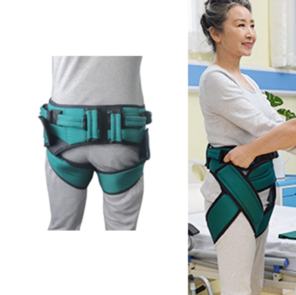Rehabilitation Belt, Care Belt, Walking Gait Belt, Transfer Belt with Leg Loops, Patient Stand-Up Training Aid with Handle