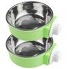 XINMEIWEN 2-Pack Stainless Steel Hanging Bird Feeder Cups, Green view 1