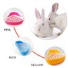 Bunny Litter Box with Corner Design, Small Animal Waste Bin for Rabbits, (Blue) view 2