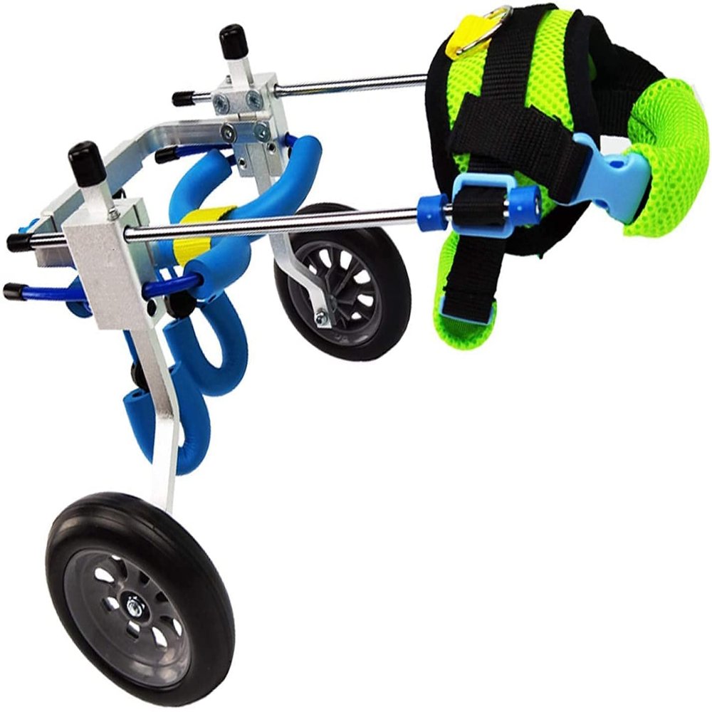 Samnuerly Adjustable Dog Wheelchair for Hind Legs, 2-Wheel Rehabilitation Cart