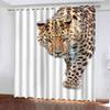 JSHEN Blackout Curtains for Kids' Room, Grommet Curtains, Set of 2, 3D Digital Print Leopard Pattern, 170 x 200 cm, Polyester view 1