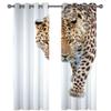 JSHEN Blackout Curtains for Kids' Room, Grommet Curtains, Set of 2, 3D Digital Print Leopard Pattern, 170 x 200 cm, Polyester view 2