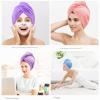 YQBFTC 2-Pack Microfiber Hair Turban Towels with Button view 2