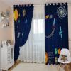 Blackout Thermal Curtains for Kids, Space Planets & Rocket, 2-Piece Set, 234 x 230 cm view 3