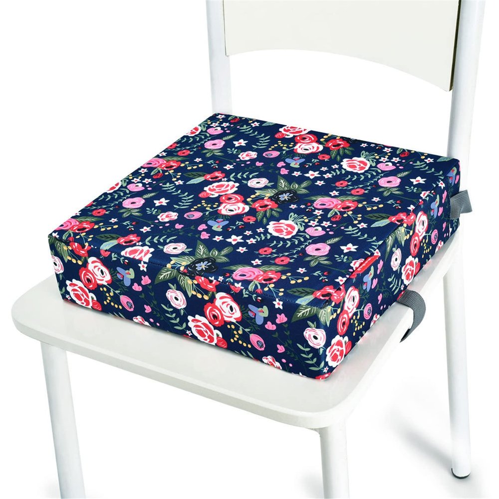 Portable Toddler Booster Seat Cushion, Flower Pattern, 32 x 32 x 8 cm