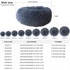 QIYUANT Round Plush Donut Pet Bed, Dark Gray, 70 cm view 2