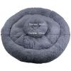 QIYUANT Round Plush Donut Pet Bed, Dark Gray, 70 cm view 3