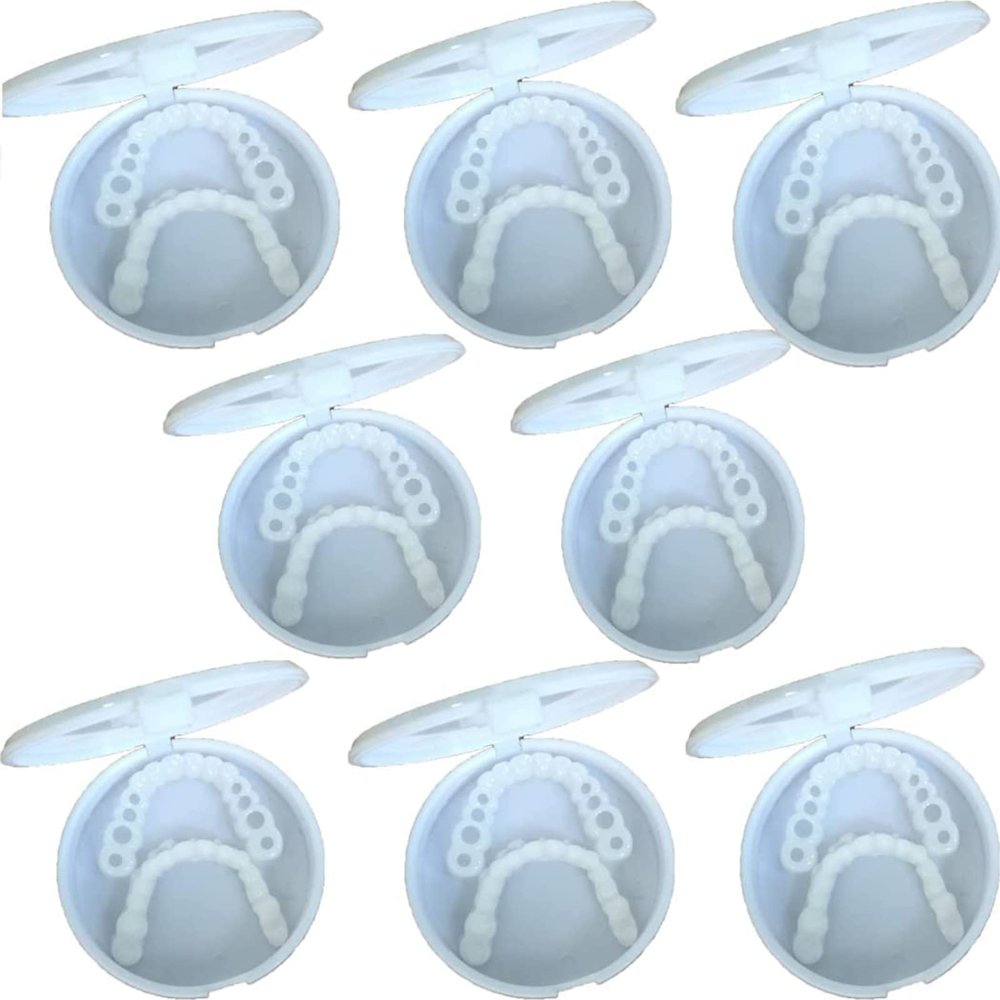 MXRFACTory Temporary Reusable Veneers, Natural Shades, Upper and Lower Teeth, 8 Pairs