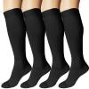 DDOBB Compression Socks for Women and Men, 4 Pairs, Knee-High Support Socks for Travel, Sports, Running and Cycling view 1