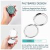 KYSUN 7 cm Compact Folding Pocket Mirror, 1x/2x, Green Diamond view 4