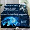 WJMSDK Personalized Flannel Blanket Gift for Grandchildren from Grandma and Grandpa view 2