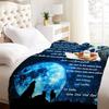 WJMSDK Personalized Flannel Blanket Gift for Grandchildren from Grandma and Grandpa view 4