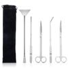 Ecoodisk 5-in-1 Aquascaping Tool Set for Aquariums, Rust-Resistant Stainless Steel Tweezers, Scissors and Spatula view 1
