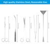 Ecoodisk 5-in-1 Aquascaping Tool Set for Aquariums, Rust-Resistant Stainless Steel Tweezers, Scissors and Spatula view 3