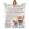 Personalized Blanket Gift for Mom, Soft Flannel Throw from Daughter view 1