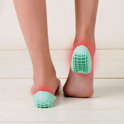 Tuli's Sport Gel Heel Cups, Thermoplastic Inserts with Multilayer Design for Better Shock Absorption—Heel Spurs, Plantar Fasciitis, Achilles Tendon, Shin—L