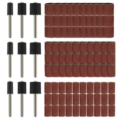 FRCOLOR 102-Piece Sanding Band and Mandrel Kit for Nail Drills