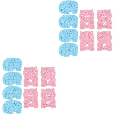 FRCOLOR 16-Piece Bath Sponge Set for Children, Animal Design