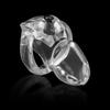 JSSMATE 2022 V5 Bio-Resin Chastity Cage with Click & Lock Ring, 40 mm, Transparent Standard view 1