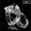 JSSMATE 2022 V5 Bio-Resin Chastity Cage with Click & Lock Ring, 40 mm, Transparent Standard view 3