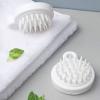 Scalp Massage Shampoo Brush with Soft Silicone Bristles, White view 2