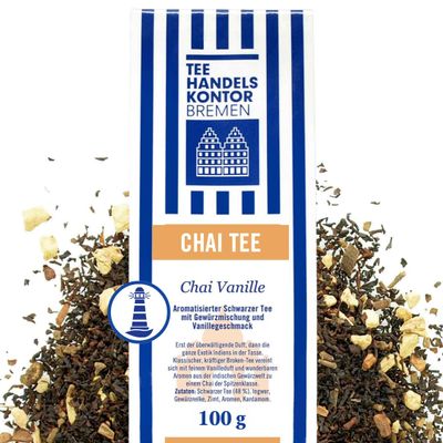 Premium Loose Black Tea Chai Vanilla, 100 g, Bold & Spicy