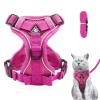 Adjustable Escape-Proof Cat Harness with Leash Set (Pink - L) view 1