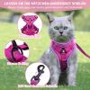 Adjustable Escape-Proof Cat Harness with Leash Set (Pink - L) view 3