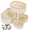 Sosayet 4-Piece Woven Cotton Rope Storage Basket Set view 1